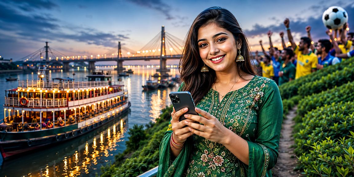 ময়মনসিংহের চা বাগানে মোবাইলে sona 102 বেটিং টিপস পড়ছেন একজন তরুণ বেটার